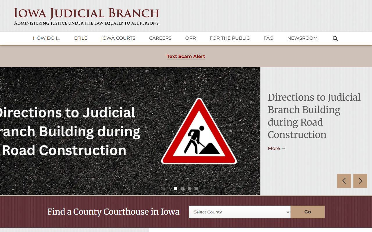 Polk County court records on the Iowa Judicial Branch site